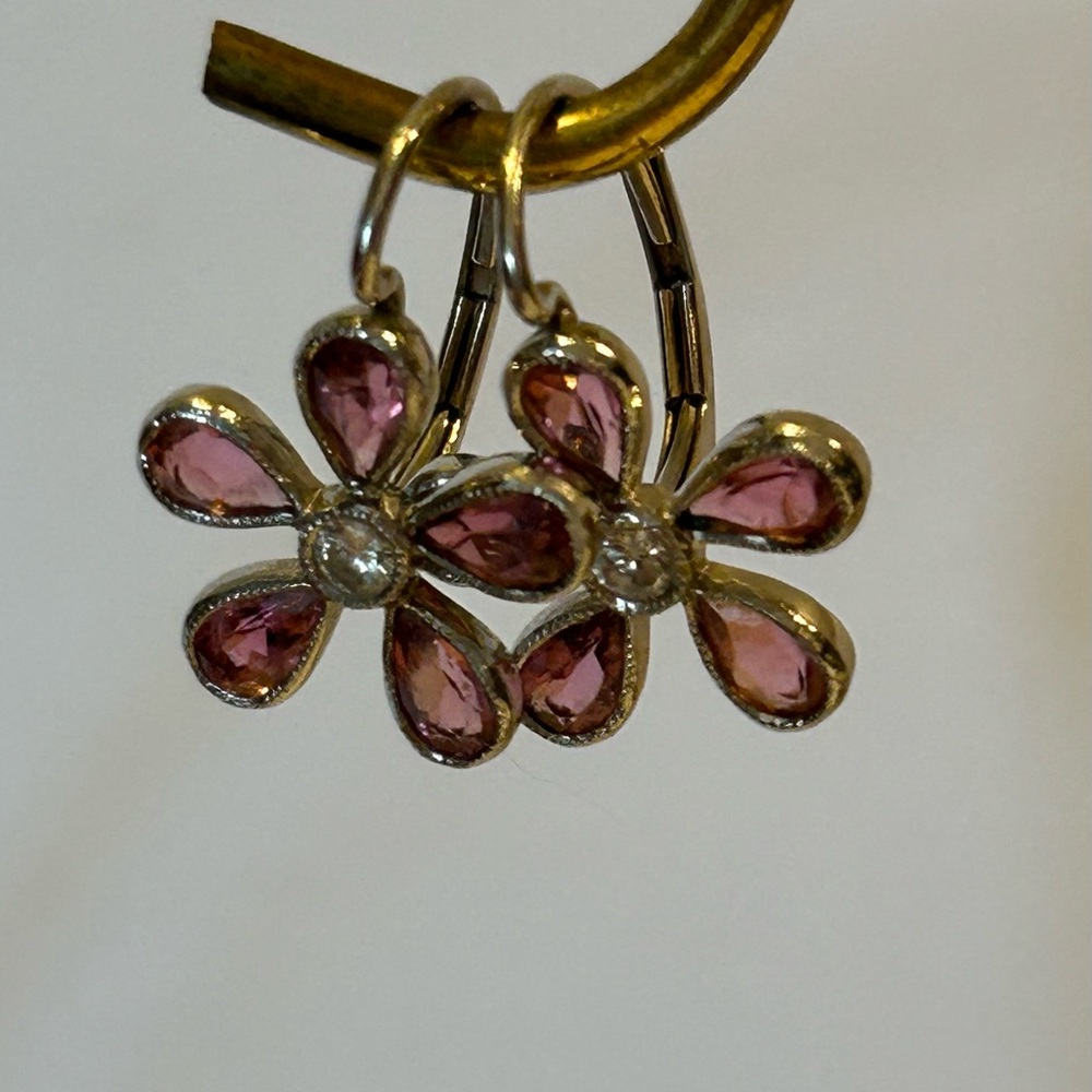 Vintage Cathy Waterman Large Sapphire Diamond  Earrings - Picture 2 of 5